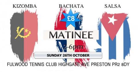 Salsa Bachata Kizomba event Fulwood Preston October 26th 2025