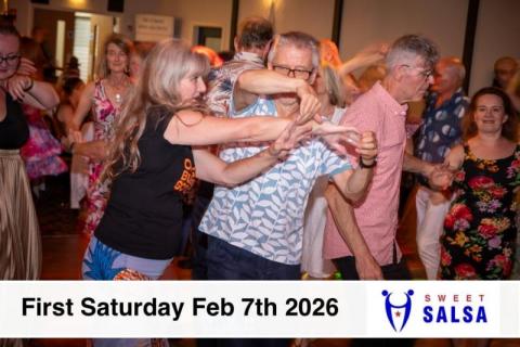 2 people dancing salsa at The Canberra Club