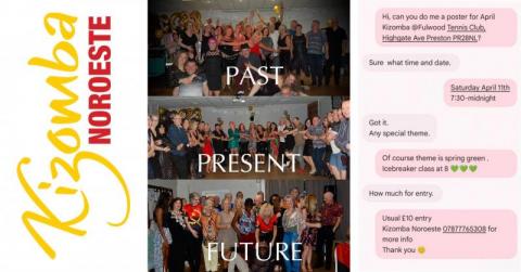 Kizomba Party flyer for April 2026