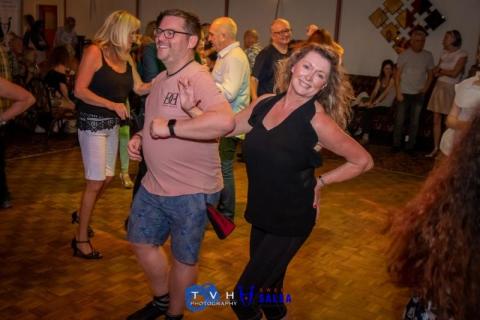 Two people enjoying the salsa music and dancing Two people enjoying the salsa music and dancing