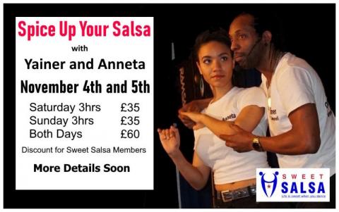 Yainer and Anneta teaching Cuban Salsa classes Yainer and Anneta teaching Cuban Salsa classes